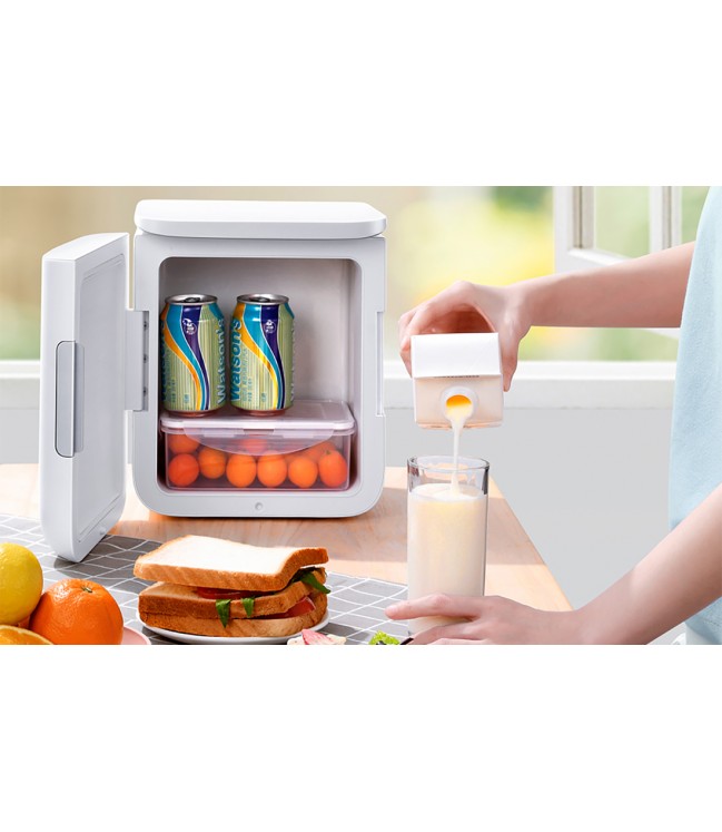 Mini ledusskapis Baseus Igloo ar sildīšanas funkciju, 6L, 230V (balts)