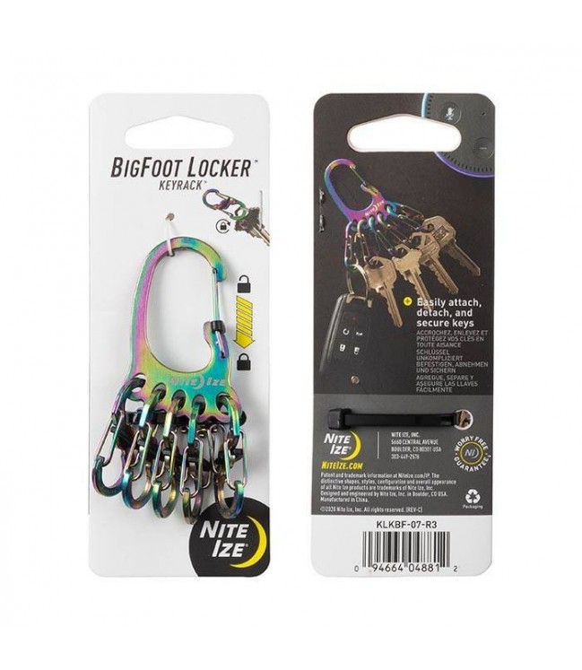 "Nite Ize - BigFoot Locker atslēgu turētājs - Spectrum - KLKBF-07-R3