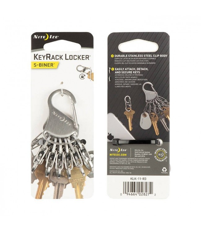 Nite Ize KeyRack Locker Tērauda atslēgu piekariņš KLK-11-R3