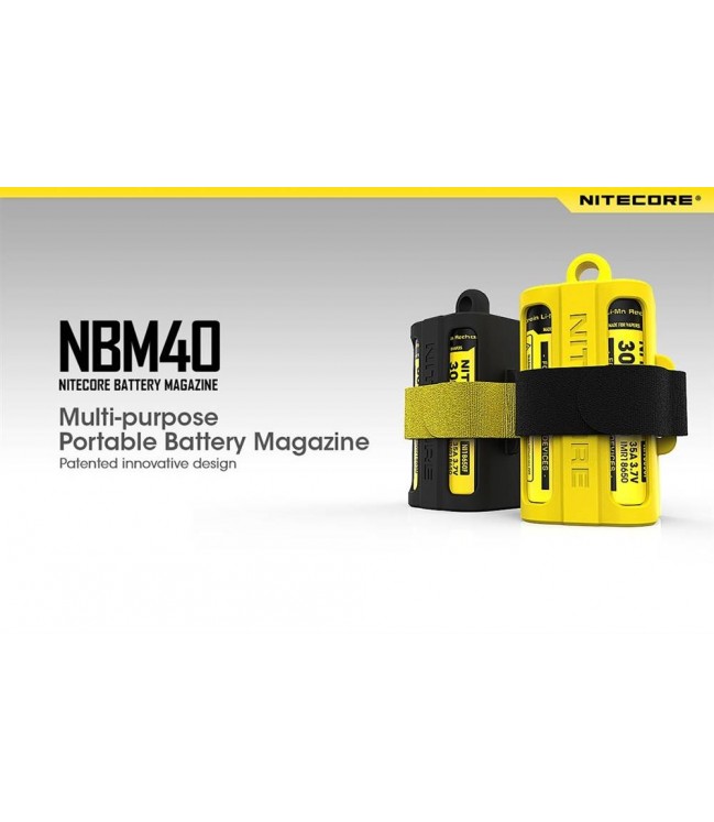 Nitecore 18650 bateriju nodalījums (4gab) NBM40, melns