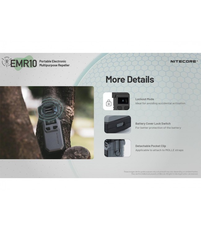 Nitecore EMR10 - Mosquito repellent, incl. batteries, powerbank function