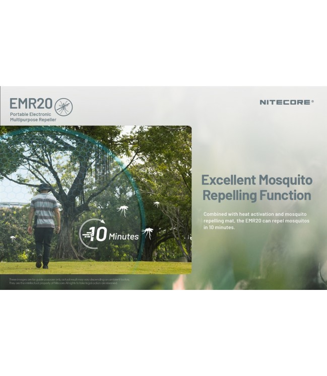 Nitecore EMR20 - отпугиватель комаров со встроенным батарейным блоком