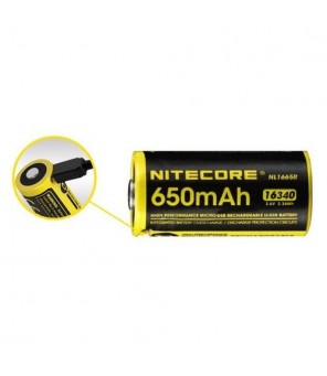 Nitecore Li-Ion akumulators 16340 - 650mAh 3,6V NL1665R