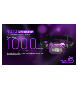 Nitecore NU33 Purple headlamp 700 lm. LIMITED EDITION