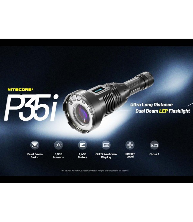 Nitecore P35i - LED un lāzera lukturītis