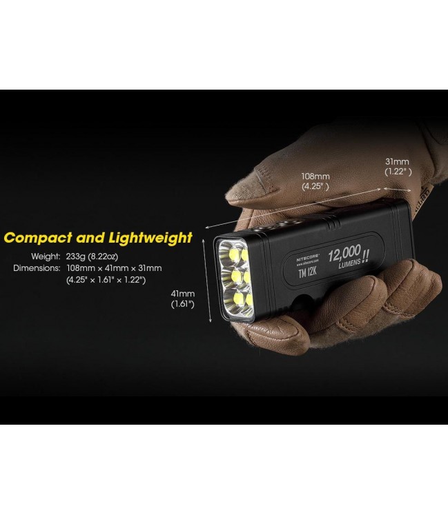 Nitecore TM12K 12000lm flashlight