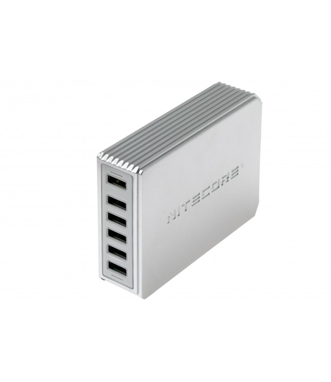 Nitecore UA66Q 6 ligzdu USB lādētājs - strāvas adapteris