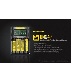 Nitecore UMS4 USB lādētājs