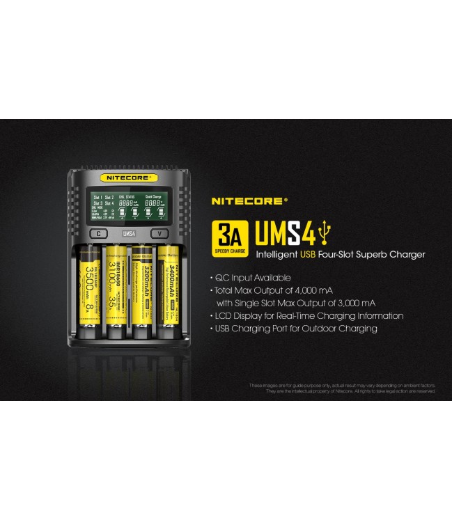 Nitecore UMS4 USB Charger