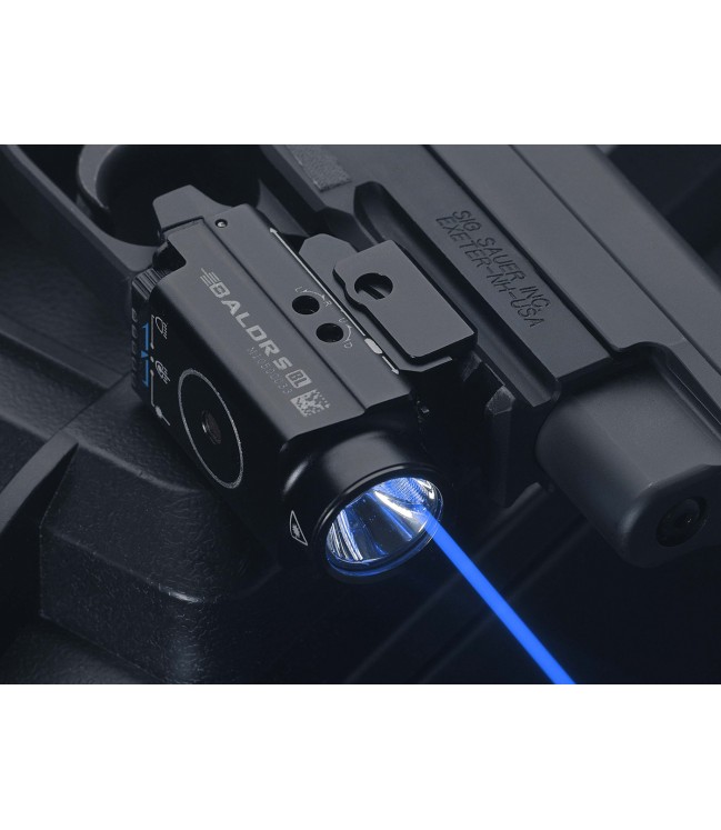 Olight BALDR S flashlight on pistol 800lm blue laser