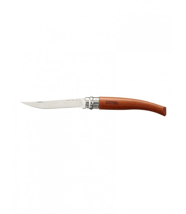 Нож Opinel №10 тонкое лезвие рукоятка из африканского кораллового дерева