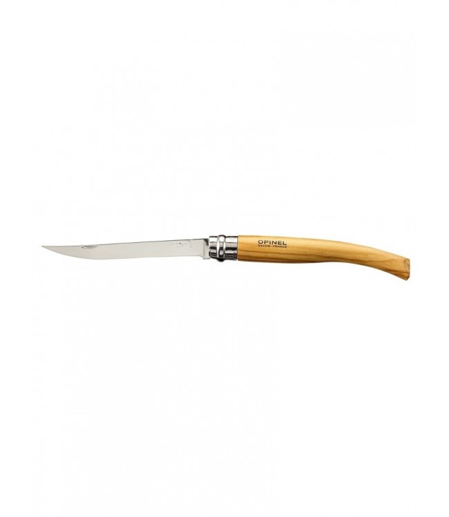 Нож Opinel №12 с тонким лезвием - рукоятка из оливкового дерева