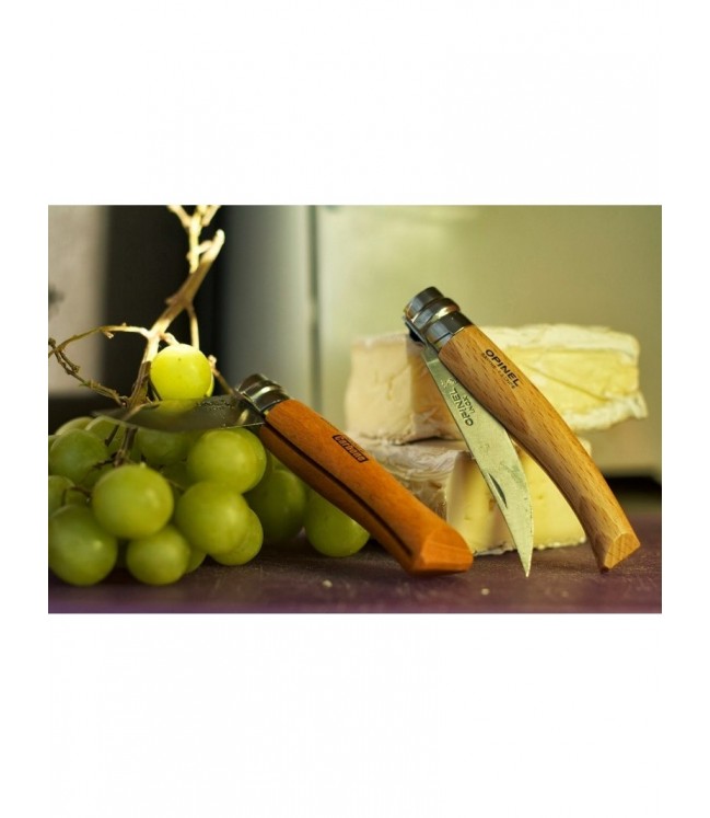 Нож Opinel №12 с тонким лезвием - рукоятка из оливкового дерева