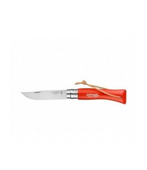 Карманный нож Opinel Trekking №7 с лезвием из нержавеющей стали и оранжевой рукояткой
