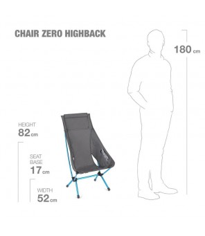 Helinox krēsls Zero Highback - melns