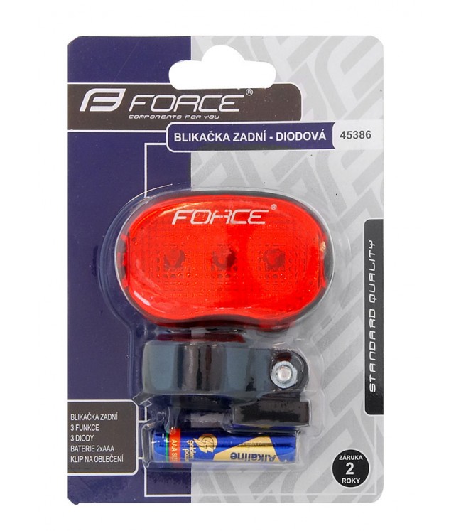 Rear light FORCE TRI 3LED 3 functions
