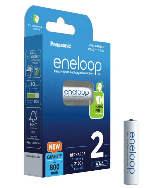 Panasonic Eneloop R03 AAA 800mAh battery 2 pcs. BK-4MCDE/2BE (blister)