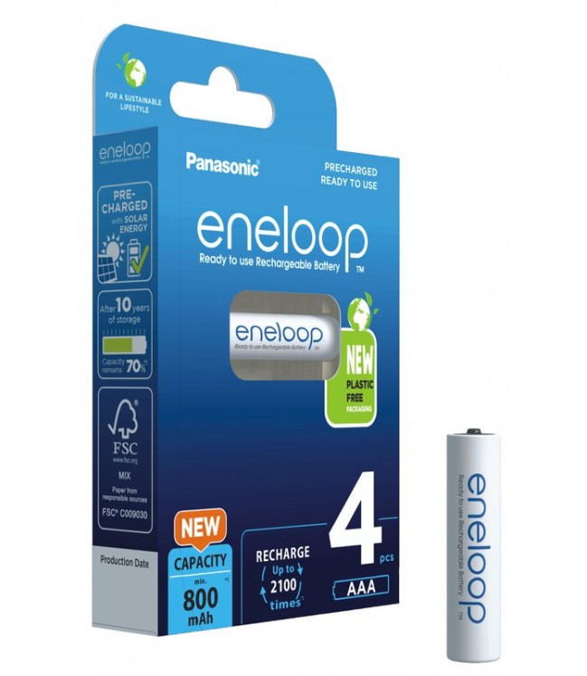 Panasonic Eneloop R03 / AAA 800mAh x4 batteries BK-4MCDE/4BE