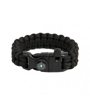 Paracord bracelet “Cobra” survival, Black