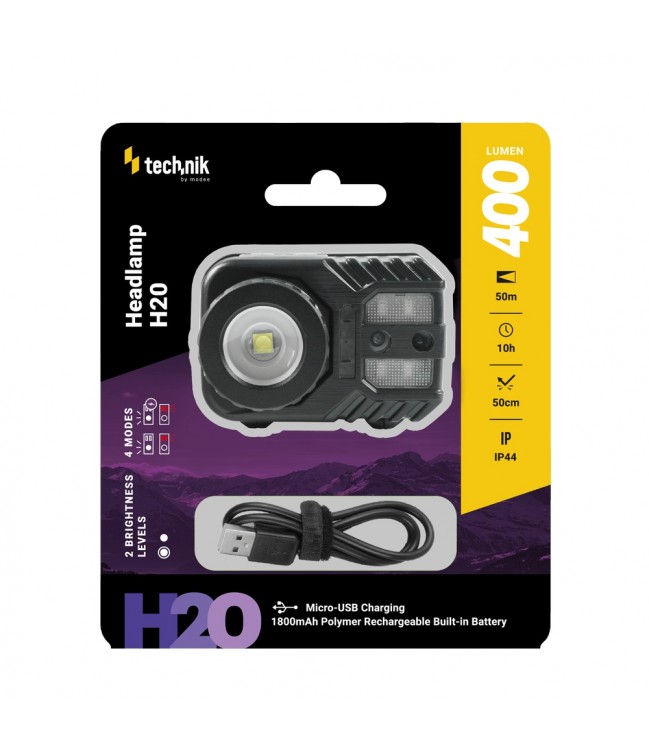 Technik H22 lukturītis XPG3 LED + mikro USB (300 lūmeni)