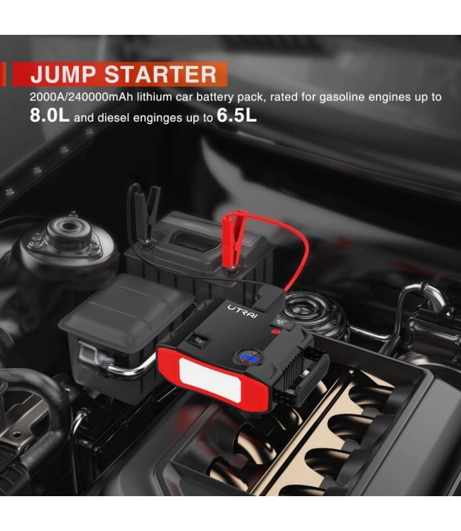 4-IN-1 2000A Jump Starter With Air Compressor Jstar 5