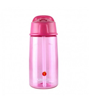 Littlelife Flip Top ūdens pudele 550 ml - Rozā krāsā