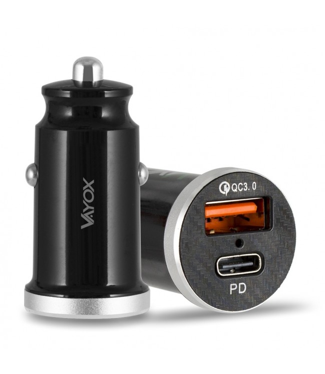 Автомобильное зарядное устройство Vayox PD (USB-C) + USB-A 3.0 VA0034