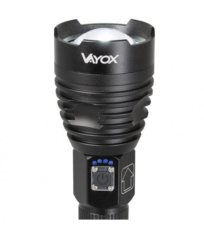 VAYOX manuālā taktiskā gaisma 2500lm, IPX4, XHP90 LED