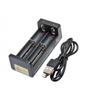 18650 akumulatora lādētājs 1–2 akumulatoru elementiem 3,7 V, izmantojot USB MC2
