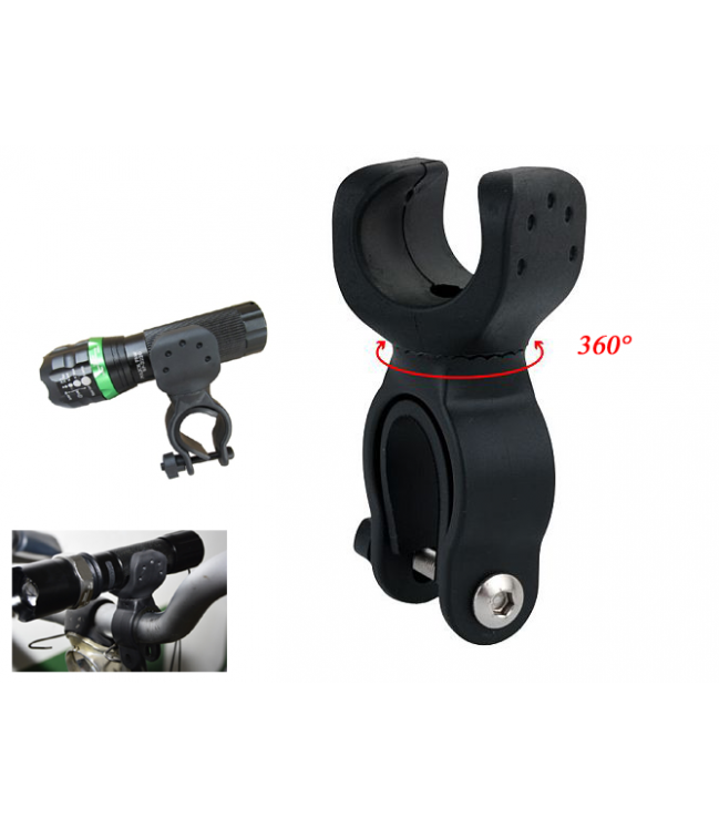 360° flashlight holder for bicycle