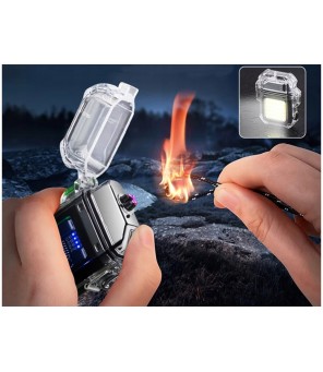 Plasma lighter with LED lamp, electric, USB